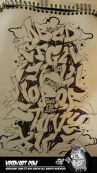 Graffiti alphabet by KreDy