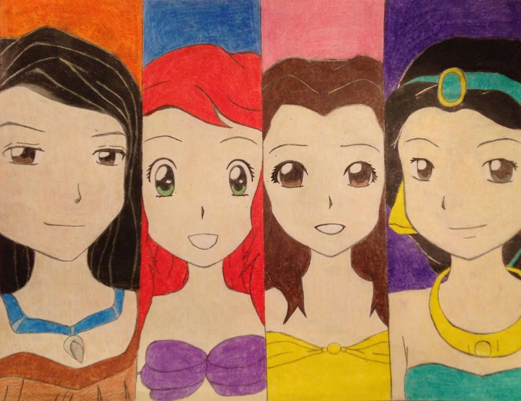 Disney Princesses Colored by InuMistyYasha on DeviantArt