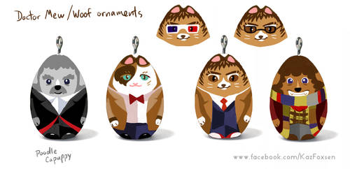 Doctor Mew/Doctor Woof Ornament/Figurine Designs