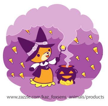 Halloween Fox Witch Summoning Candy by KazFoxsen