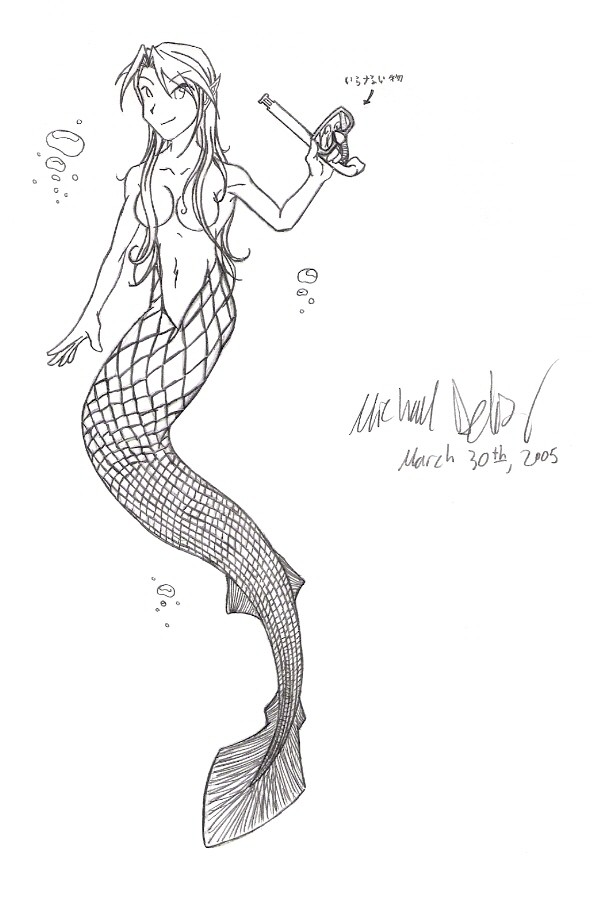 Mermaid B+W