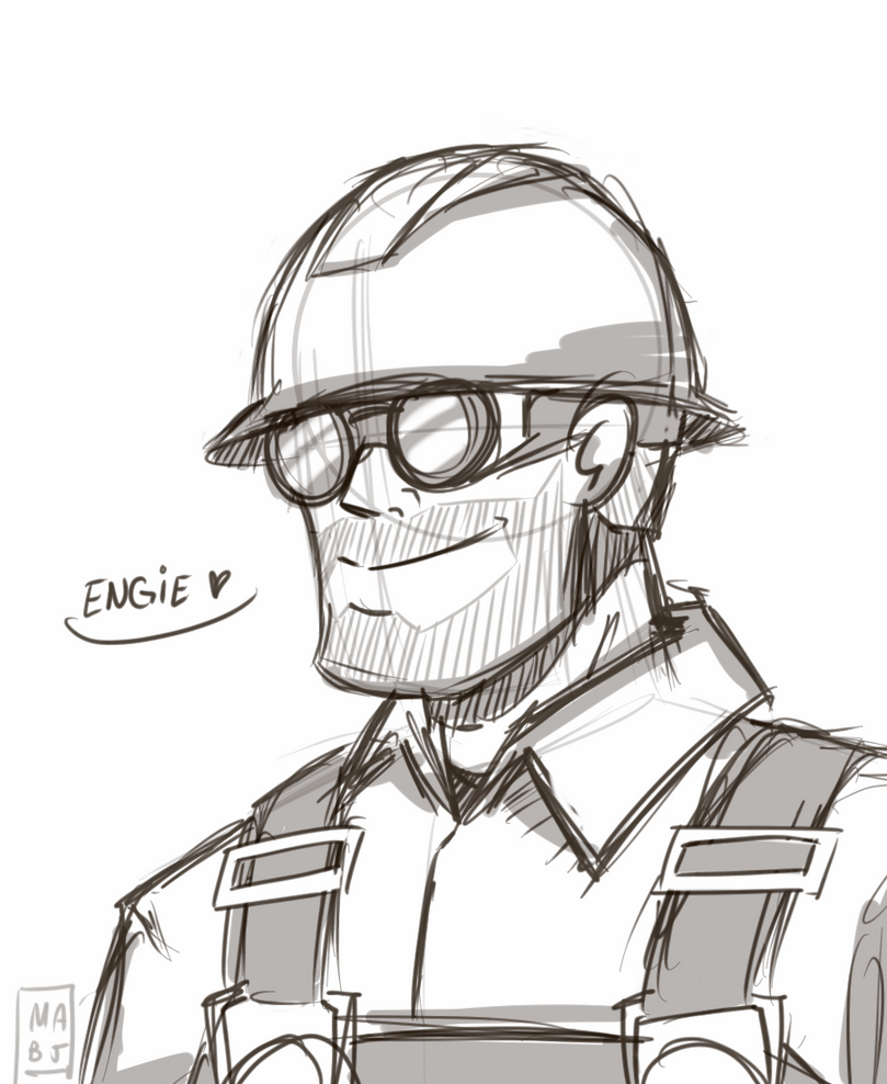 Tf2 Engineer Scetch Engineer -TF2- by AngelinaTFfan on DeviantArt