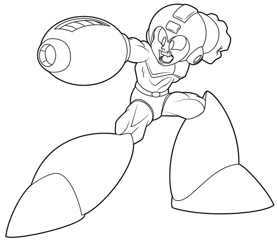 Original Megaman line art