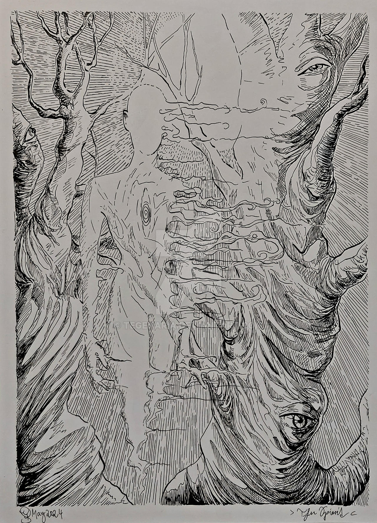 the spirit (ink version) by tegenaria on DeviantArt