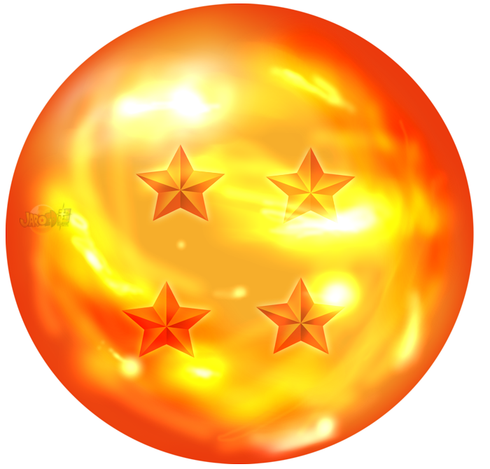 Esfera del dragon de 4 estrellas  Las esferas del dragon, Dragones, Dragon  ball super
