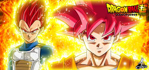 Escena Goku y vegeta super Saiyajin Dios (SaoDvD)