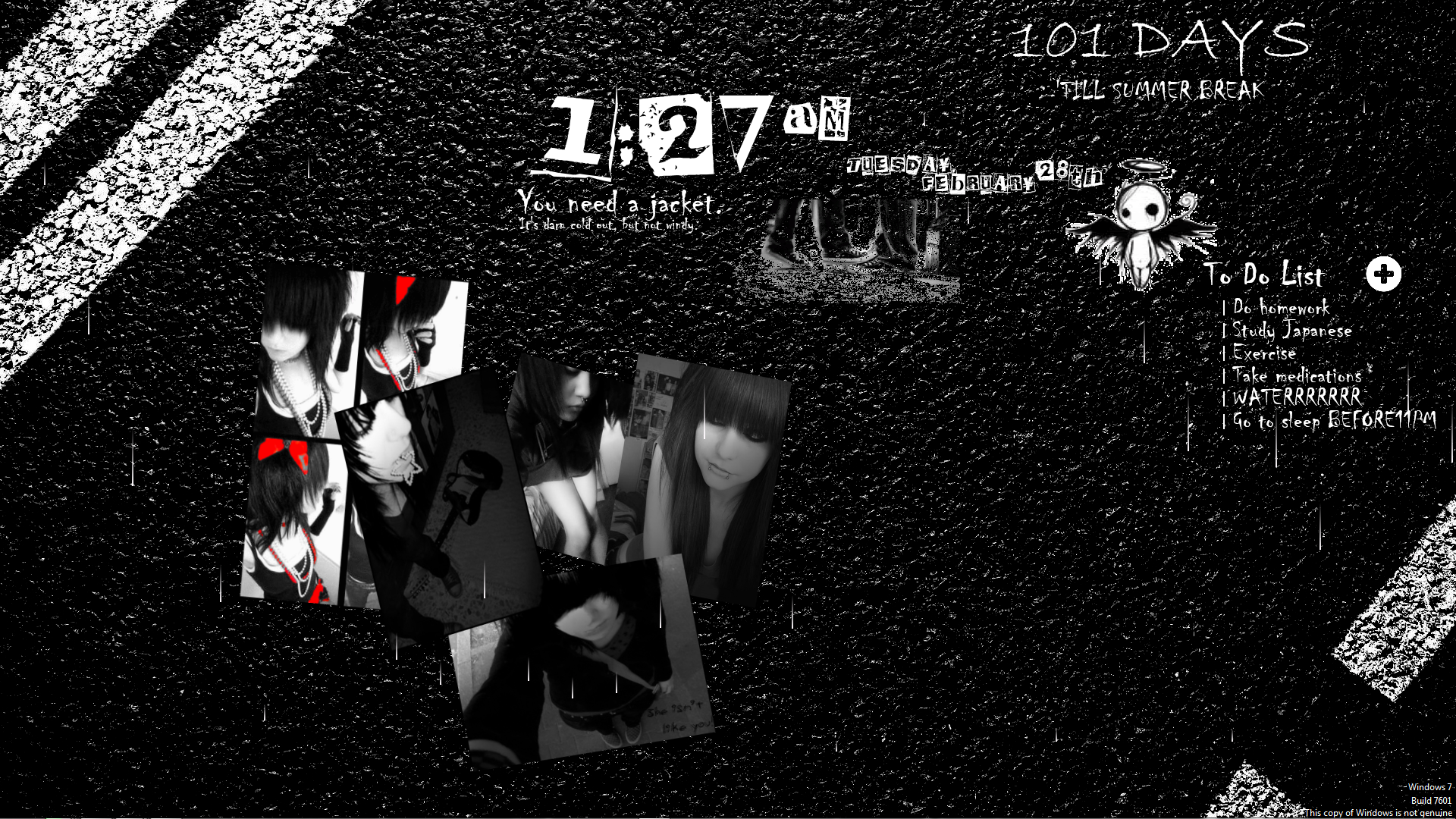 Rainmeter Theme (Animated - Modern Black/White) by DesignedByToxic on  DeviantArt