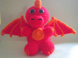 Baby Dragon Amigurumi - Red