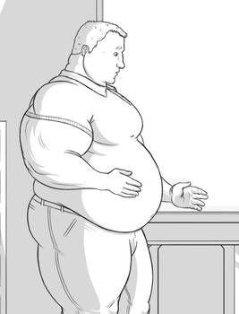 Big arms and belly