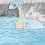 Lapras sailing during a storm