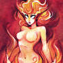 Fire Elemental - Watercolor