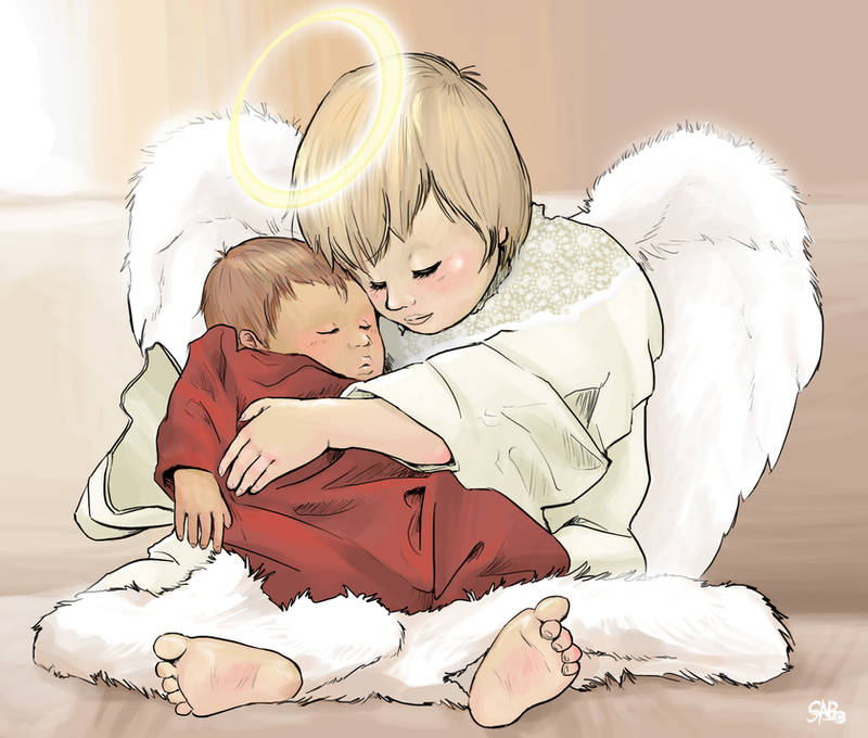 Baby's Guardian Angel by Sabtastic