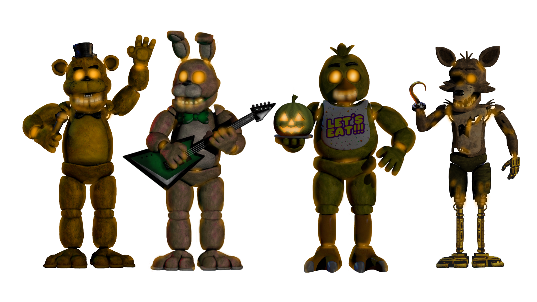 FNaF Speed Edit) Halloween FNaF 1 Animatronics By STARK867 On.