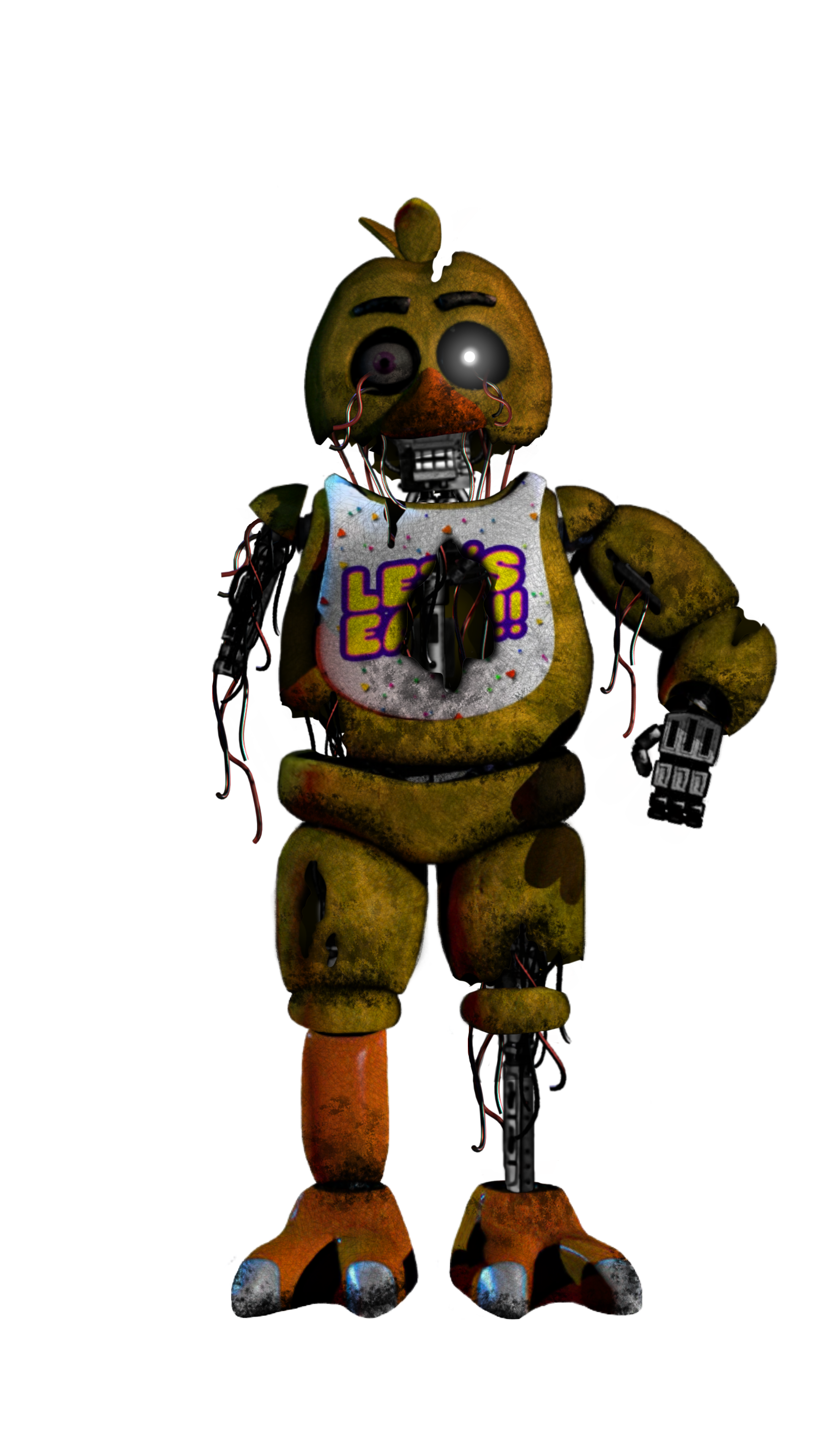 New Model Of Withered Chica by e74444444444 on DeviantArt