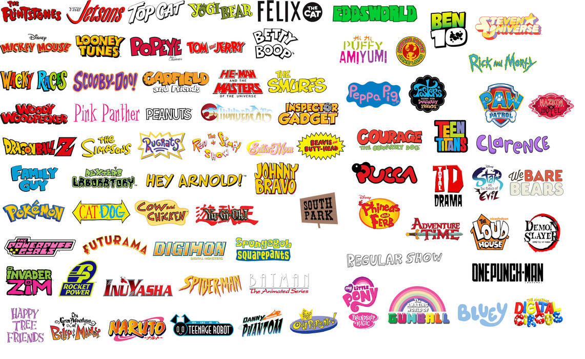 Logos Example Cartoon Classic and New Cartoons Logos Collage by Hitman47fanarts on DeviantArt