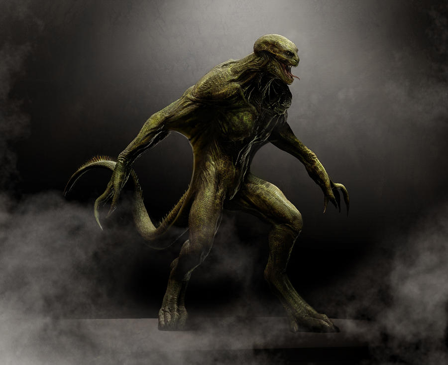 Монстр ящер. Человек паук ящер рептилоид. Ящер новый человек паук 2012. Человек ящерица криптид.