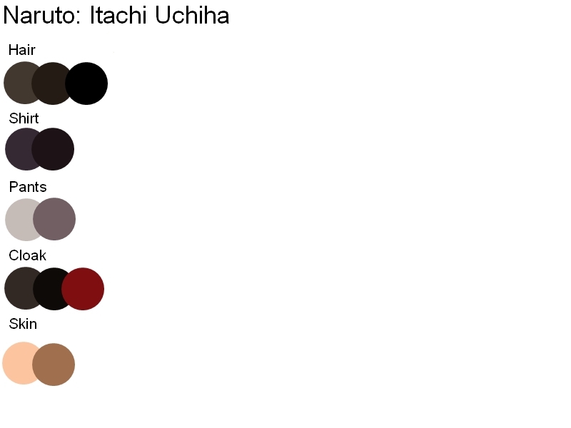 Itachi Colour Palette
