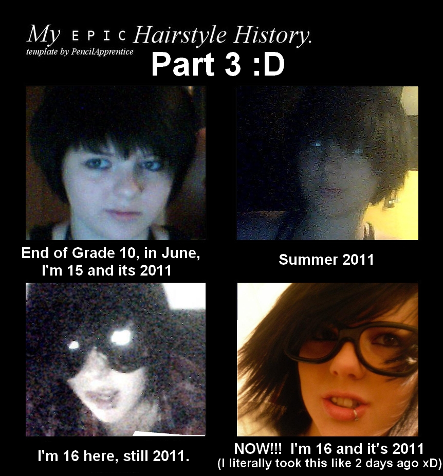 My Hair over the years 3 XD