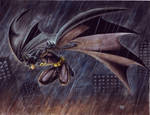 Batman Glide in Rain