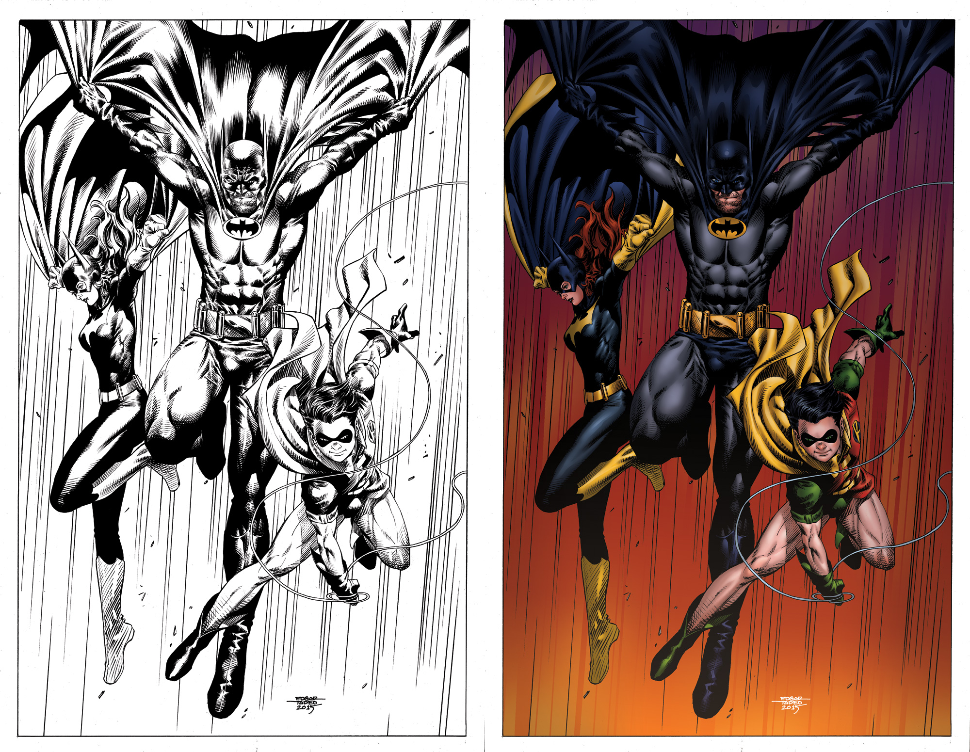 Batman, Robin, Batgirl - Side 2 Side