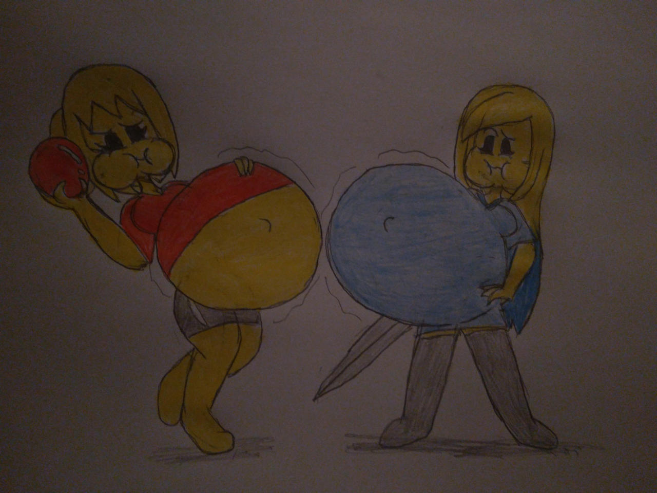 Deviantart Inflation Half Baller vs Slicer belly inflation by ReInkCody on DeviantArt