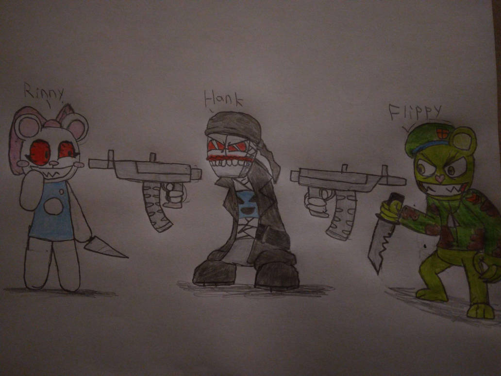 Flippy vs Hank vs Rinny by ReInkCody on DeviantArt