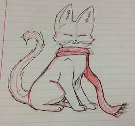 The Cat and The Red Scarf