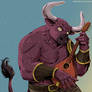 Rud, Minotaur Bard - DnD Bust Commission - 2020