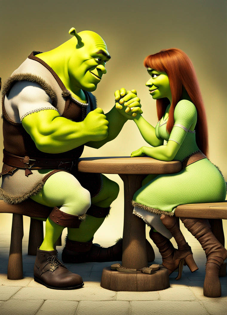 Shreck Arm Shrek and Fiona's armwrestling match by Batboyjw333333 on DeviantArt