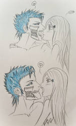 Grimmjow and Orihime by Nicole-GreenBean