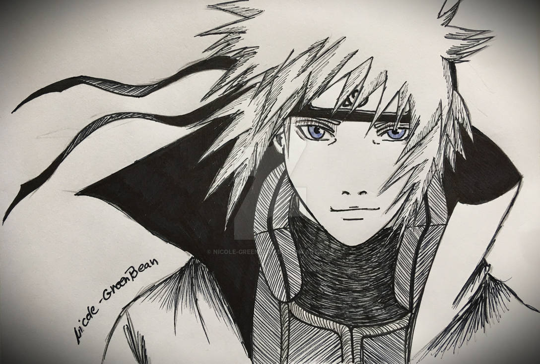 Minato Colour Less Minato (black lineART) by Nicole-GreenBean on DeviantArt