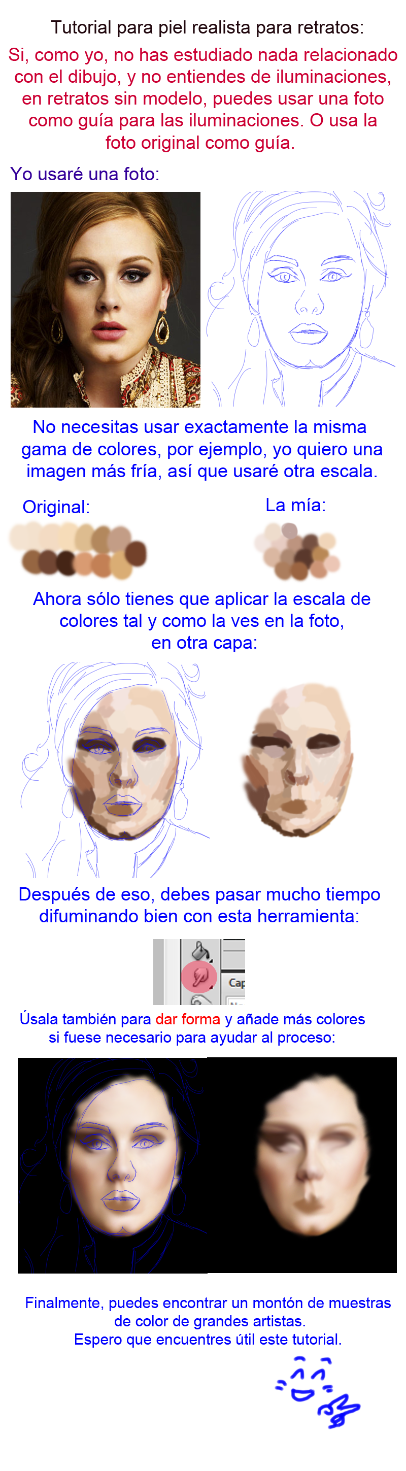 Tutorial piel realista para retratos