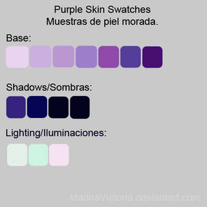Purple skin Swatches - Muestras piel morada