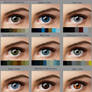Eye colour swatches