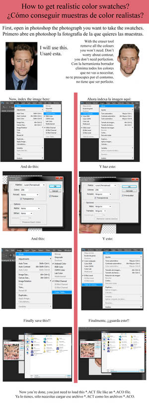 How to get color swatches-Como conseguir muestras