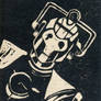 Cyberman Linoprint