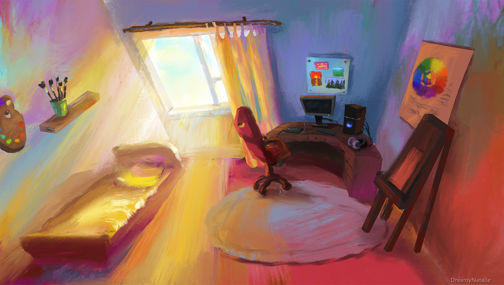 Room of vector artist - commission by DreamyNatalie on DeviantArt