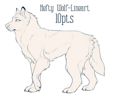 {P2U} Hefty Wolf Lineart