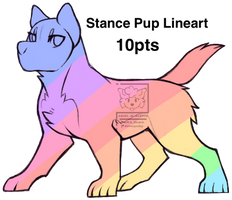 {P2U} Stance Pup Lineart 10pts