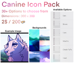 {P2U - 200pts} Canine Icon Pack by SilverPocky
