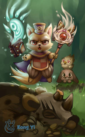 Magician Cat protect little animals by koyii-kong Magician Cat protect little animals by koyii-kong
