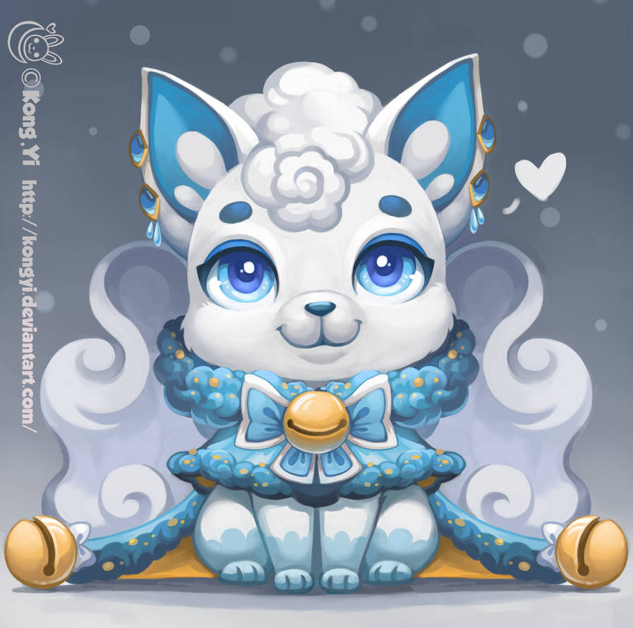 pokemon-ice Vulpix in winter coat~ by koyii-kong on DeviantArt