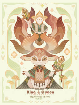 Mysterious forest-King and Queen