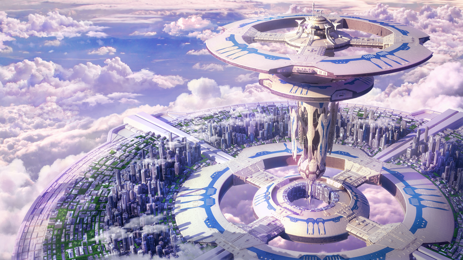 Sci-Fi city of Tuats. SolarWind