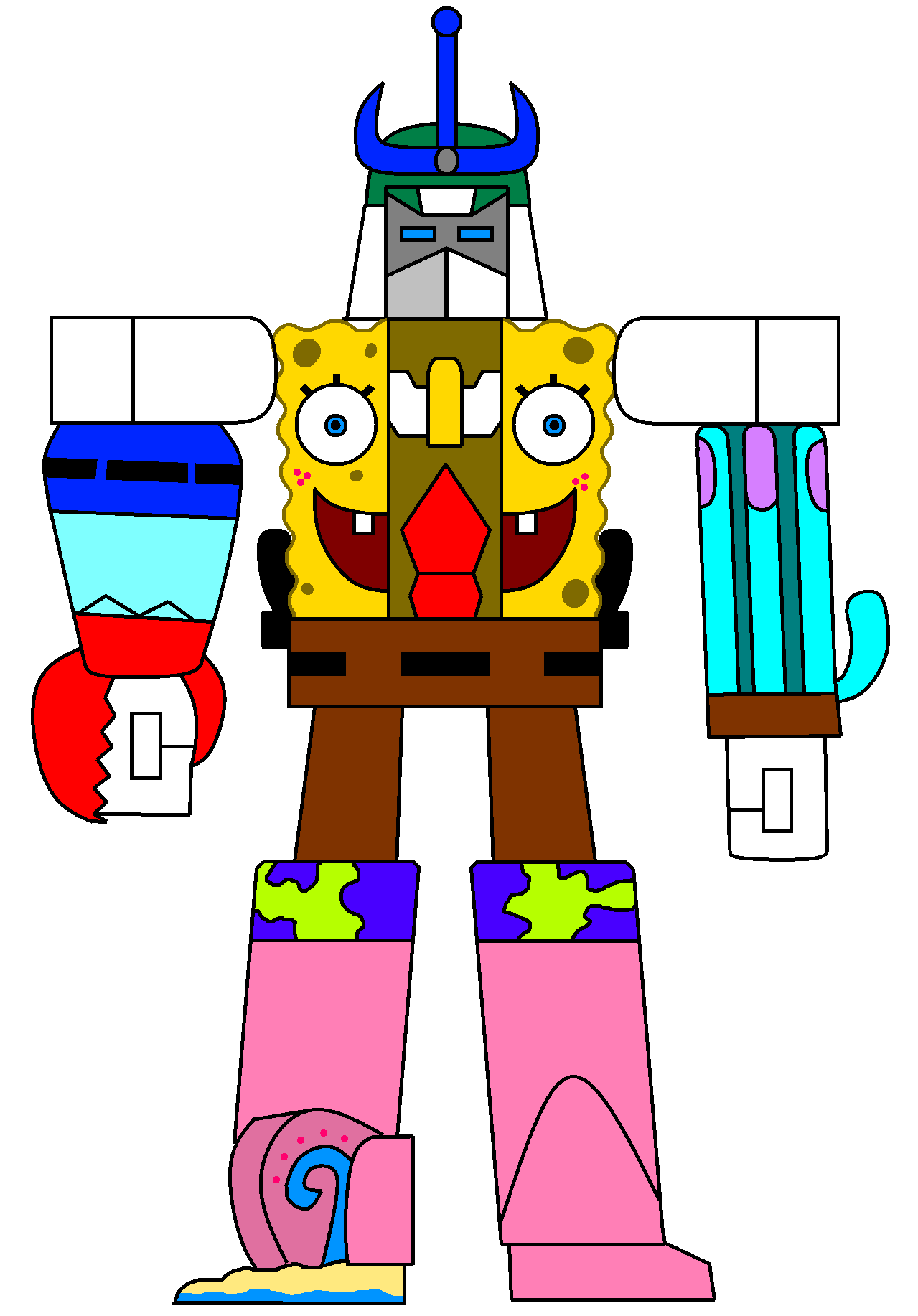 Spongebob and Inverted Color character by sogrepcorpus on DeviantArt