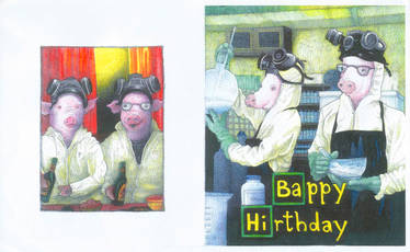 Pigs cooking up meth! Birthday Card