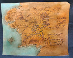 Leather Middle Earth map