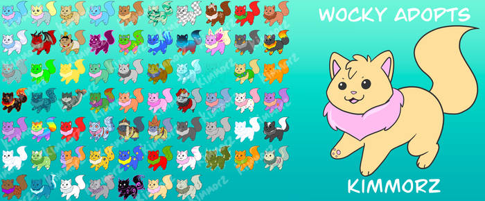 Neopets Wocky Adopts - COMPLETE