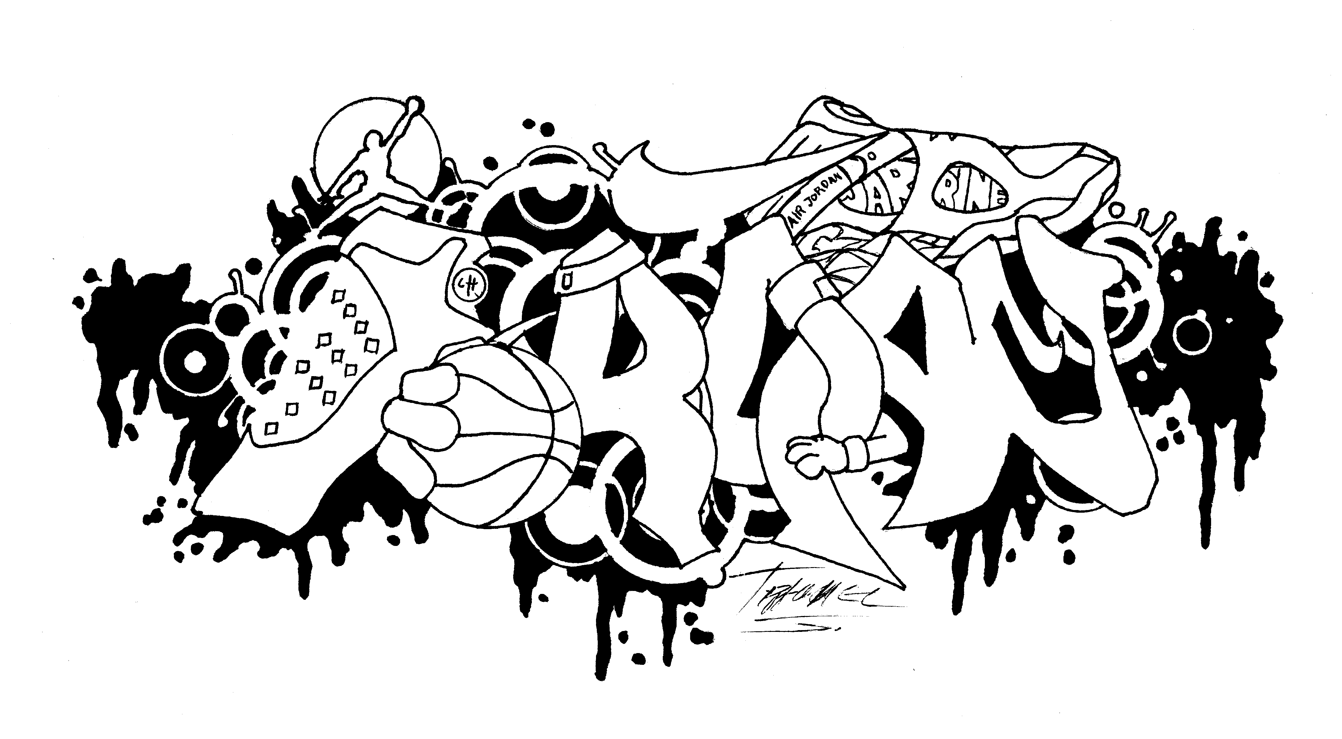 Jordan graffiti....tat by SkittersScribbles on DeviantArt