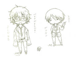 Haru and Yamaken chibis